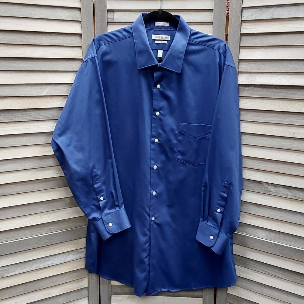 Lux Sateen Long Sleeve Dress Shirt | Van Heusen | 18 1/2  32x33